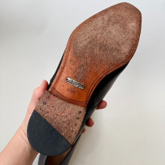 Mezlan Falcon Black Leather Bit Loafers Dress Shoes Men’s Size 9.5 - Picture 12 of 14